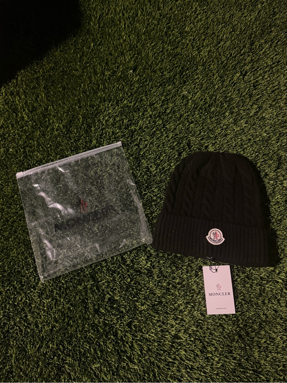 Black Moncler Beanie